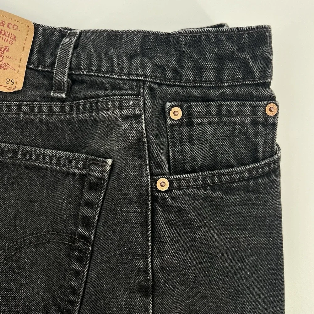 Levi's 550 Black Jeans Men's Size 36 x 29 Relaxed Fit Tapered Red Tag